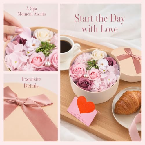 Pink Handmade Scented Soap Petals Gift Set - Little World 1 Ounce