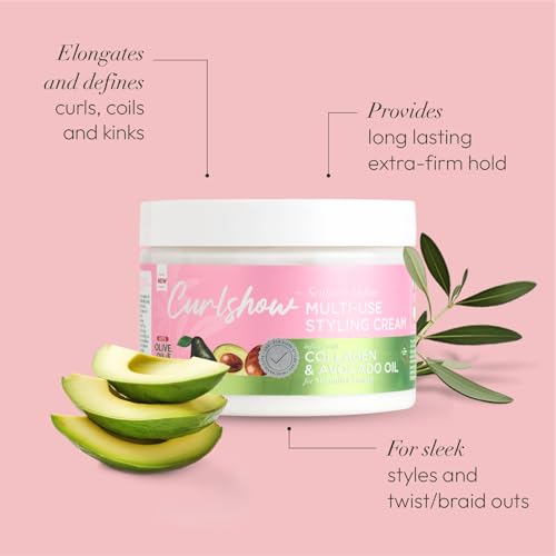 ORS Olive Oil Curlshow Multi-Use Styling Cream with Collagen & Avocado, 12 oz
