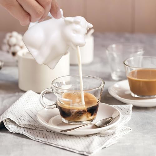 HIC Kitchen Mini Cow Creamer - Fine Porcelain, 2-Ounce
