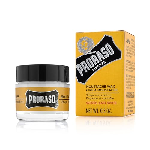 Proraso Moustache Wax - Medium Hold Styling Wax with Shea Butter - 0.5oz