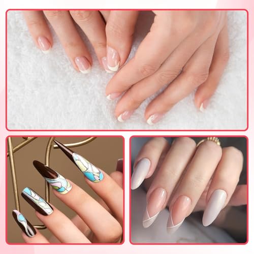 64 Sheets Self-Adhesive French Tip Nail Stickers - 8 Shapes