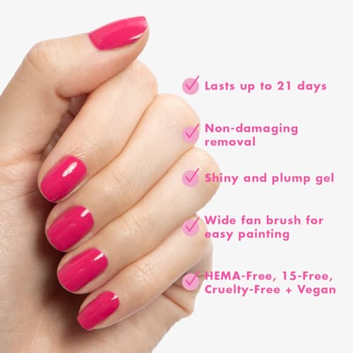 Olive & June Gel Nail Polish - XOXO Hot Pink, HEMA-Free Formula