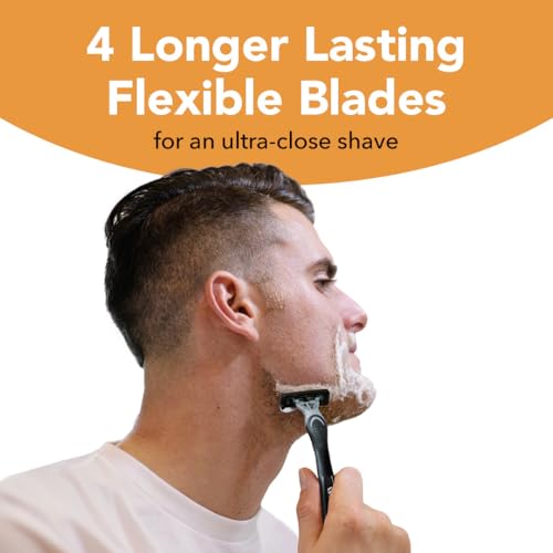 BIC Flex 4 Sensitive Disposable Razors for Men, 10-Pack