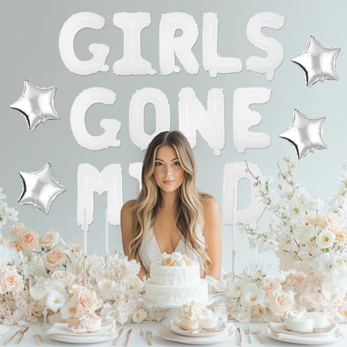 Girls Gone Mild Bachelorette Party Balloon Kit - Silver & White