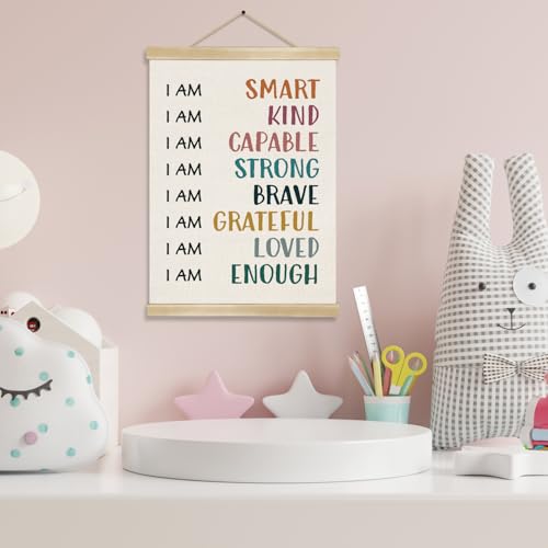 Inspirational Positive Affirmation Wall Art - I Am Kind, I Am Strong