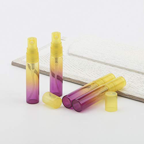 Kesell 20-Pack Yellow-Rose Gradient 5ml Glass Spray Bottles - Fine Mist Atomizers for Perfume, Essential Oils, DIY