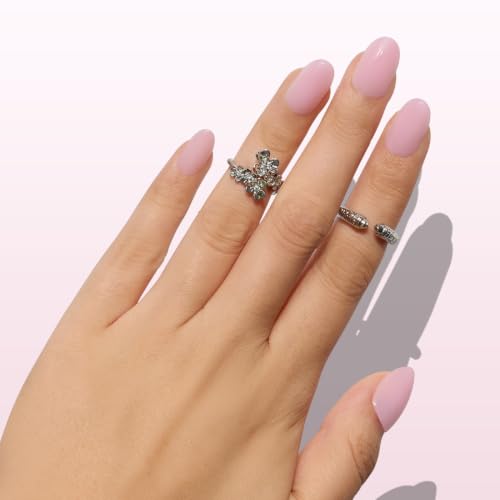 Nail Reformation Iced Guava Press-On Nails, Short Round Glossy Fake Nails