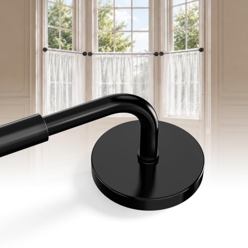 Magnetic Curtain Rod 17-30in No-Drill for Metal Doors - Easy Install