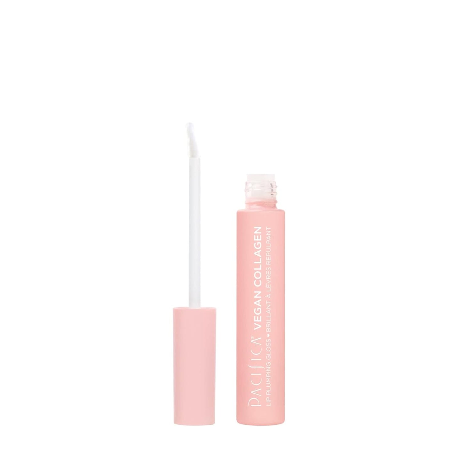 Vegan Collagen Lip Plumping Gloss - Hydrating Lip Plumper with Peptides & Coconut Oil | Non-Sticky, 0.22 fl oz
