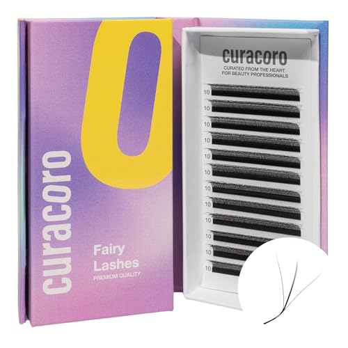 Curacoro 3D Volume Lash Extensions CC Curl 8-15mm - Lightweight Matte Black