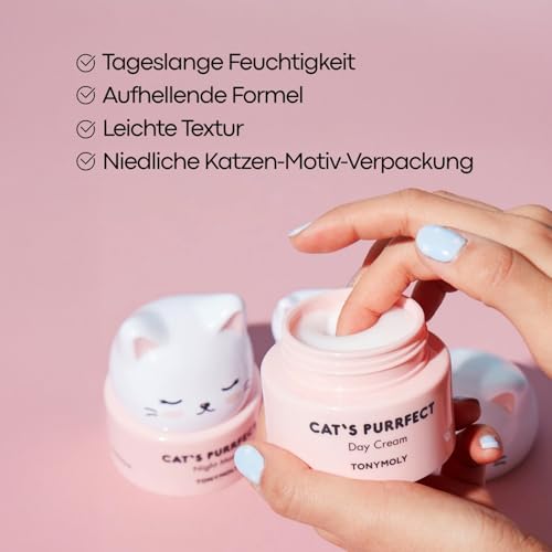 TONYMOLY Cats Purrfect Face Moisturizer - Hydrating Milk Protein Cream