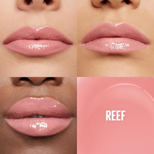 Maybelline Lifter Gloss - Hydrating Lip Gloss with Hyaluronic Acid, Peachy Neutral Shade