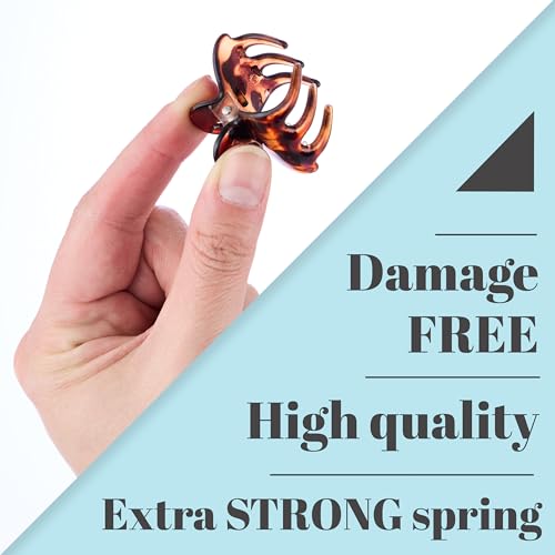 Expressions 30pc Assorted Mini Hair Clips Set - Clear, Tortoise & Brown Variations