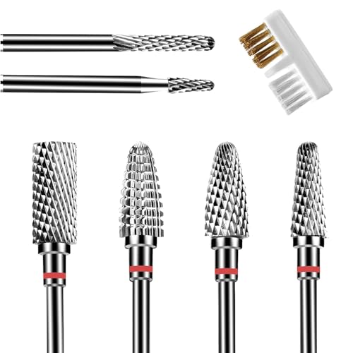 Lermende 6-Piece Tungsten Carbide Nail Drill Bit Set - 3/32" Universal