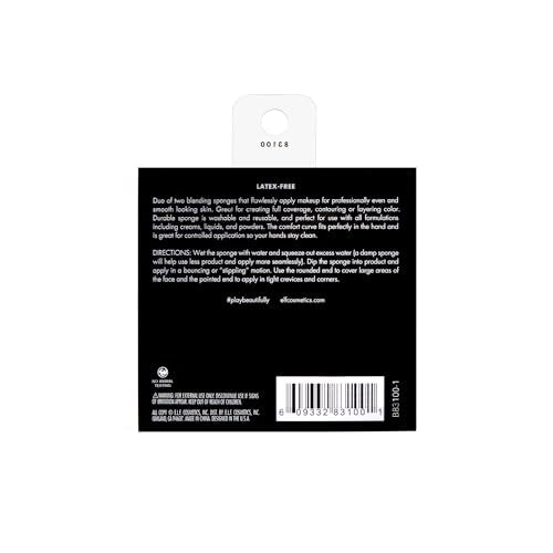 e.l.f. Blending Sponge Duo - Multi-Sided Makeup Applicators for Flawless Foundation & Contour