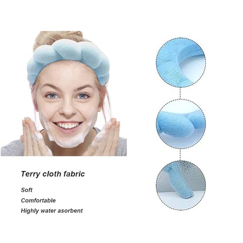 TYSSELY Spa Headband for Women - Soft Terry Cloth Hair Accessory