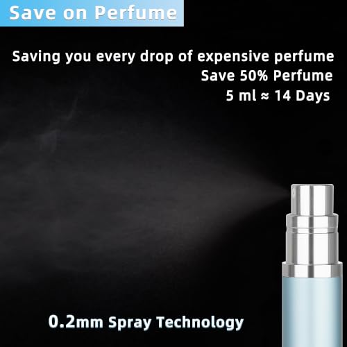 Qavhun 5ml Refillable Perfume Atomizer - 2-Pack Leakproof Travel Bottle