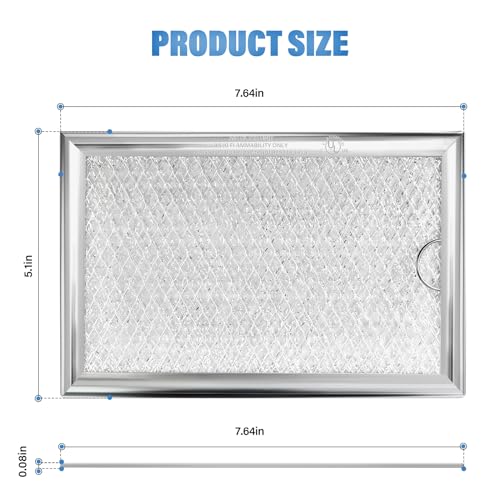 Microwave Grease Filter Replacement for LG 5230W1A012B - 4 Pack