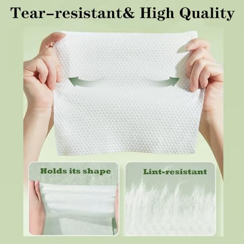 Disposable Face Towels 160 Count | Thick Bio-Based Viscose Dual-Texture