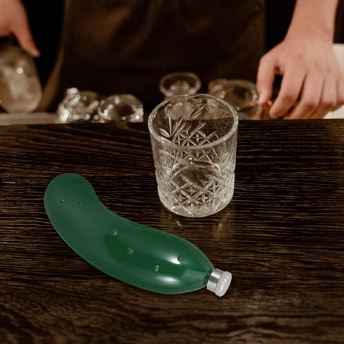 Garneck Cucumber Novelty Flask - 5oz Stainless Steel Travel Jug