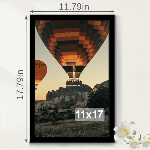 11x17 Black Picture Frame - Classic Wall Mount Poster Frame