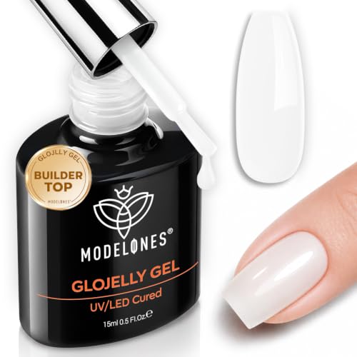 Modelones Milky White Builder Top Coat Gel Polish 15ML