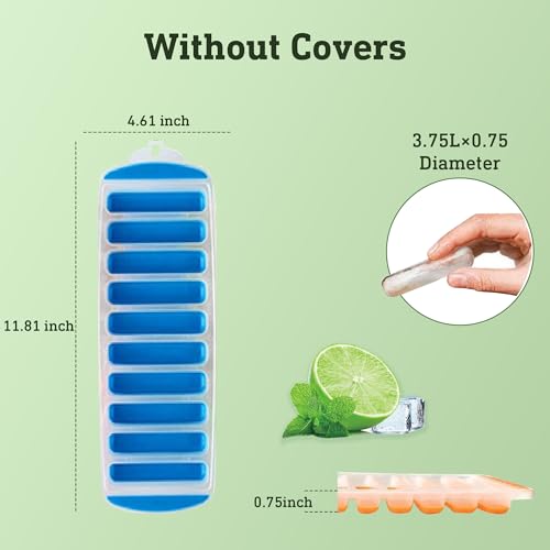 Silicone Ice Cube Tray Set of 4 - BPA-Free, Stackable & Quick Release