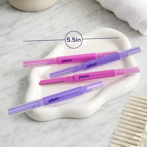 Plum Beauty Double-Sided Dermaplaning Razors - 4 Pack