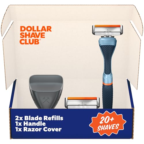 Dollar Shave Club Guest Pass Shave Set - 4 Blade Razor Kit (Blue)