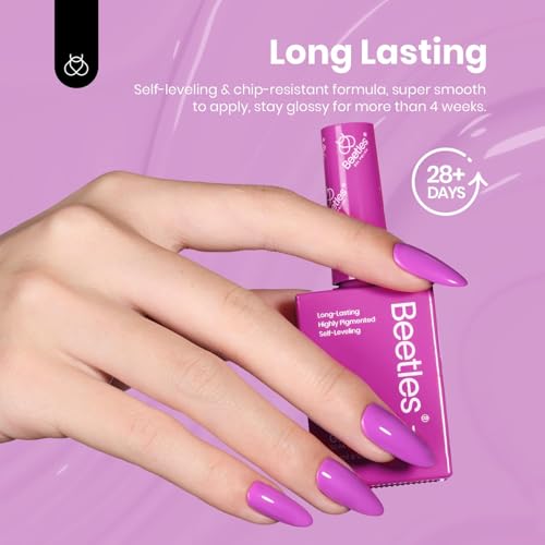 Beetles Neon Gel Polish Set, 6 Colors 15ML HEMA-Free Soak Off UV LED