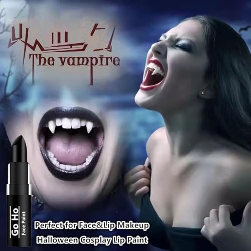 Go Ho Black Face Paint Stick - Blendable Makeup for SFX & Cosplay