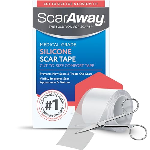 ScarAway Silicone Scar Tape - Medical-Grade, Water-Resistant, Self-Adhesive for Hypertrophic & Keloid Scars