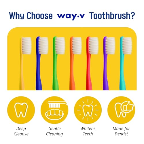 WAY.V Extra Soft Toothbrush Refill for Adults - 7 Count Green
