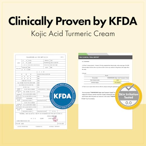 TOSOWOONG Kojic Acid Turmeric Cream for Dark Spots & Even Tone - 50ml