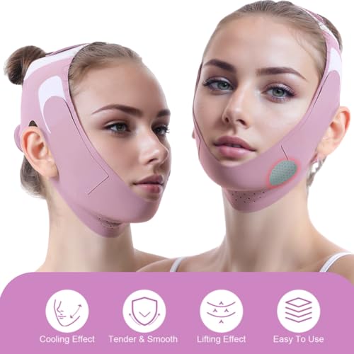 ROWMATE Graphene V-Line Chin Strap Mask for Double Chin Reduction