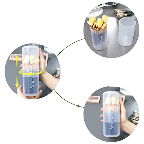 OCHEAL 3 Pack Makeup Brush Holders - Clear Travel Organizer