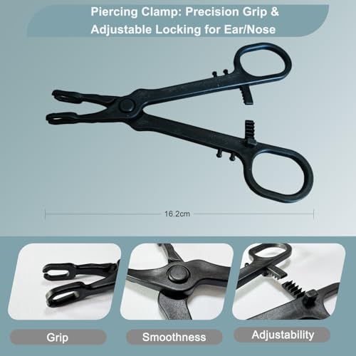 UAN Sterilized Piercing Forceps with Rubber Band - Pack of 10