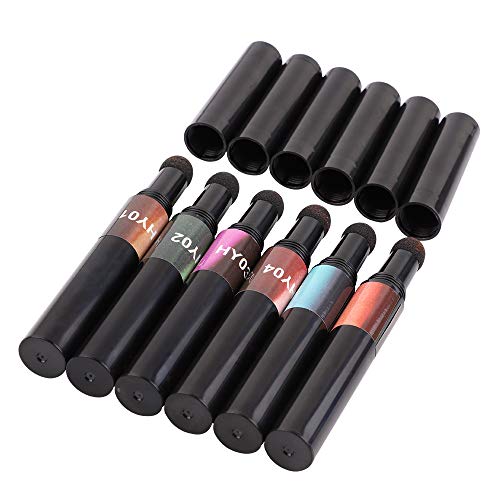 XICHEN 6-Color Air Cushion Nail Powder Pen – Holographic Chrome Effect