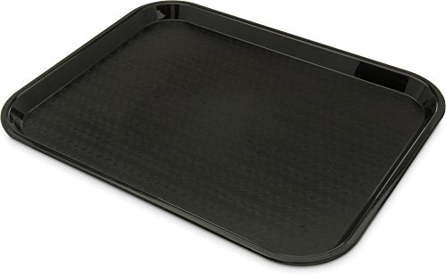 Carlisle Café Fast Food Tray, 14" x 18", Black - Pack of 2
