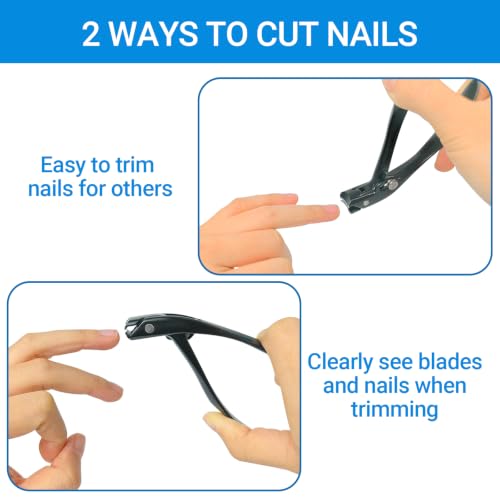 Long Handle Toenail Clippers for Seniors - Thick Nail Clipper Black