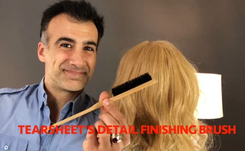 Professional Teasing Hair Brush with Tail & Boar Bristles for Volume & Shine
