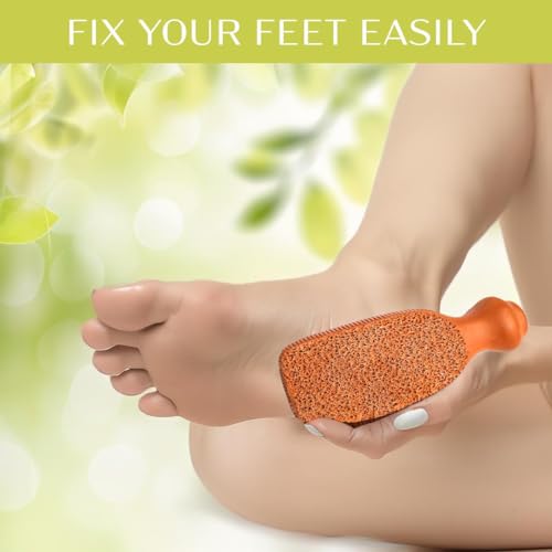 QUBA LINEN 2-Sided Terra Cotta Pumice Stone for Feet & Body