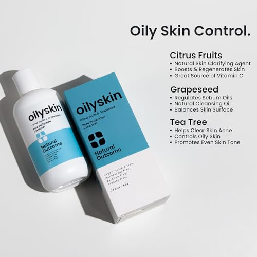 Oily Skin Face Cleanser - Oil Control Hydrating Gel with Citrus & Natural Extracts