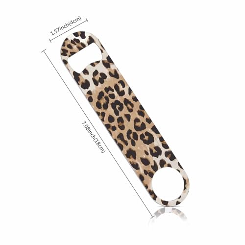 Animal Skin Texture Stainless Steel Bottle Opener Keychain