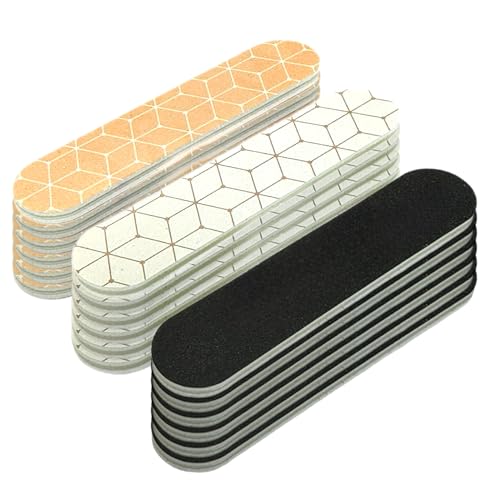 Set of 18 Dual-Sided Nail Files - Heavy & Medium Grit, TSA Approved
