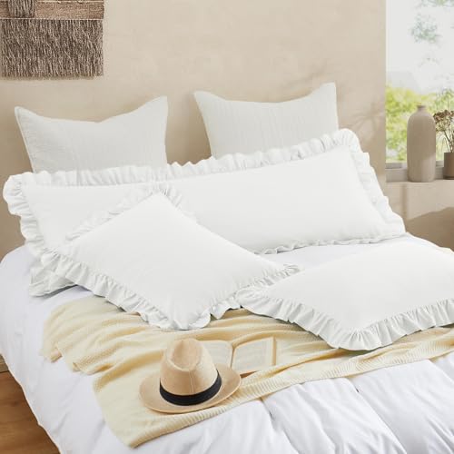 Ruffled Body Pillow Case 20"x54" - Soft Microfiber Cover