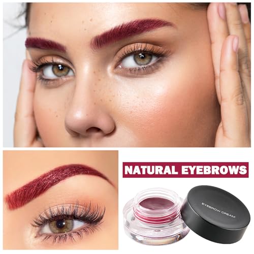 XINGXYUEL Eyebrow Pomade Cream 9# Wine Waterproof Long Lasting with Brush