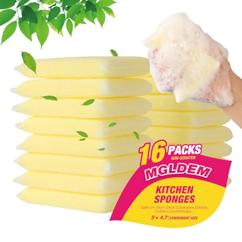 MGLDEM All-Purpose Non-Scratch Kitchen Sponges - 16 Pads