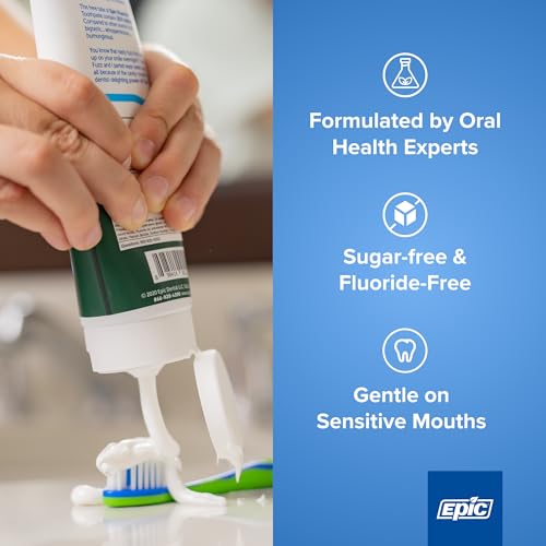 Fluoride-Free Xylitol Toothpaste with Spearmint - SLS-Free, 4.9oz, 2-Pack