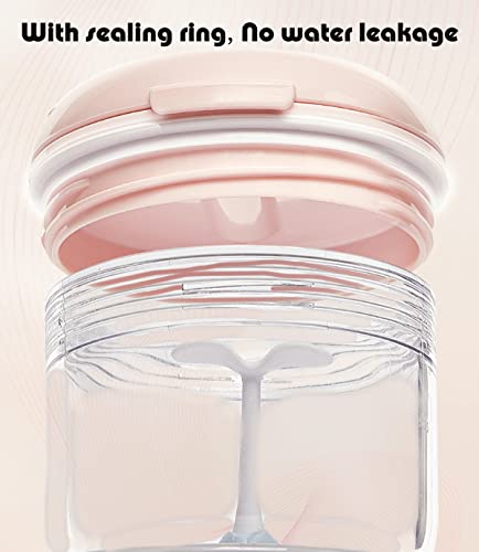 Pink Denture & Retainer Bath Case with Mirror, Strainer Basket & Travel Storage